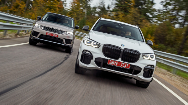 Заправляем дизелем Range Rover Sport D250 для встречи с BMW X5